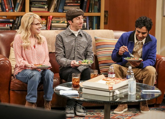 The Big Bang Theory - Der Nobelpreis-Diebstahlsversuch - Filmfotos - Melissa Rauch, Simon Helberg, Kunal Nayyar