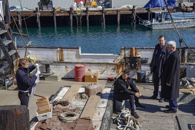 NCIS: Naval Criminal Investigative Service - Mona Lisa - Photos - Emily Wickersham, Wilmer Valderrama, Sean Murray, Mark Harmon