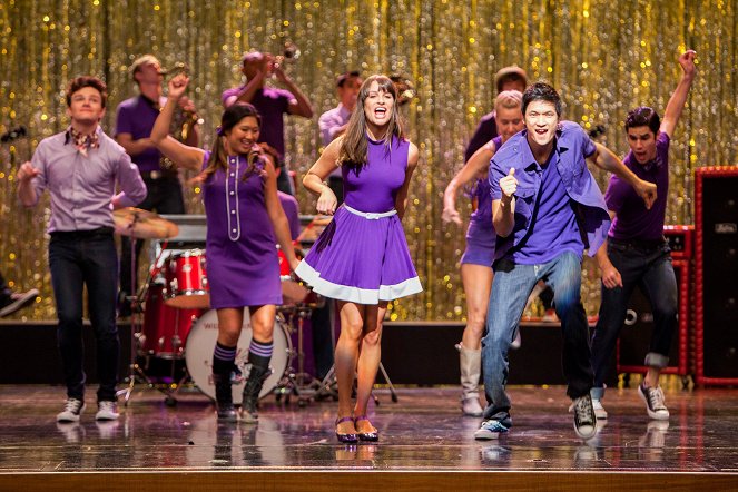 Glee - Season 3 - The Purple Piano Project - Photos - Lea Michele, Harry Shum Jr.