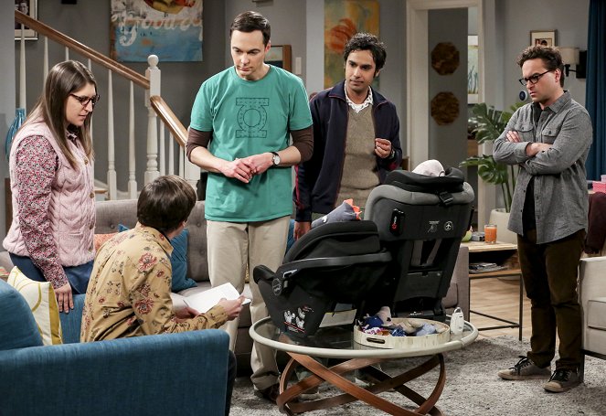 The Big Bang Theory - Das Menschen-Frosch-Problem - Filmfotos - Mayim Bialik, Jim Parsons, Kunal Nayyar, Johnny Galecki