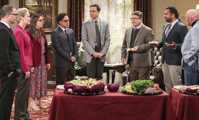 The Big Bang Theory - Season 12 - The Laureate Accumulation - Photos - Joshua Malina, Frances H. Arnold, Mayim Bialik, Johnny Galecki, Jim Parsons, Sean Astin, Kal Penn, Kip Thorne