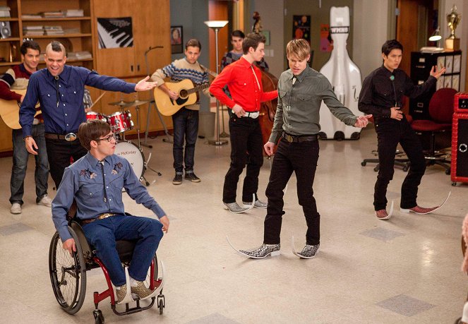Glee - The Spanish Teacher - Van film - Mark Salling, Kevin McHale, Chord Overstreet