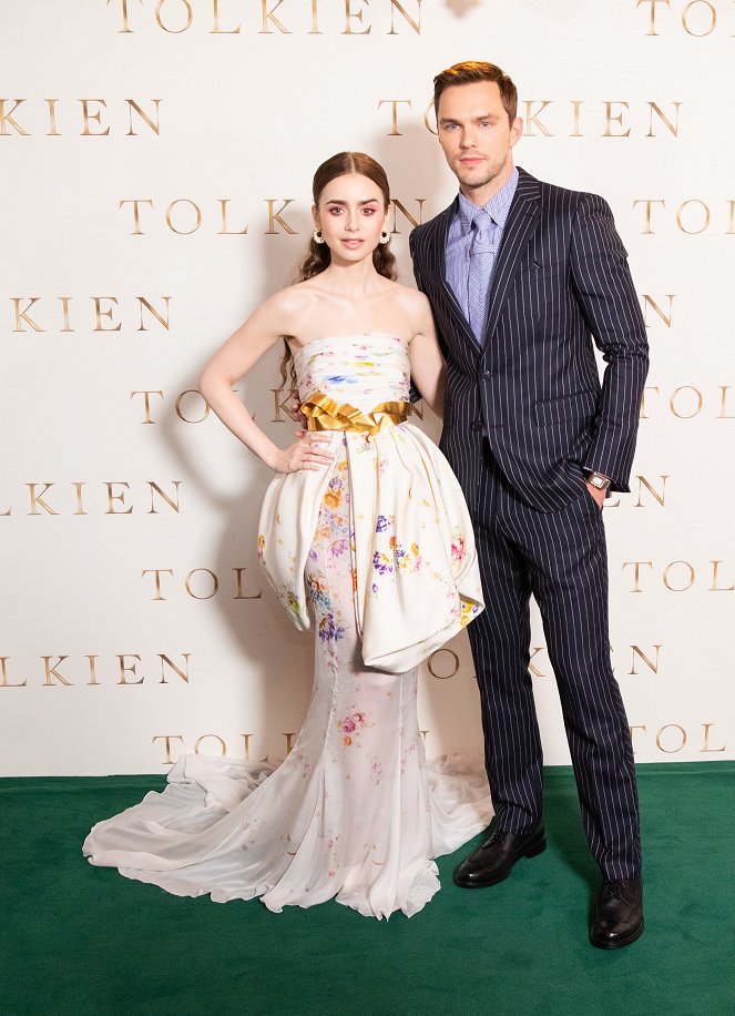 Tolkien - Z imprez - UK Premiere - Lily Collins, Nicholas Hoult