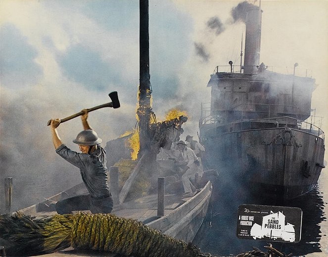 Kanonenboot am Yangtse-Kiang - Lobbykarten - Steve McQueen