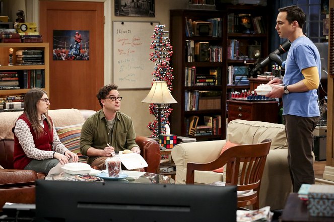 The Big Bang Theory - Die Entscheidungsfindungs-Verwirrung - Filmfotos - Mayim Bialik, Johnny Galecki, Jim Parsons
