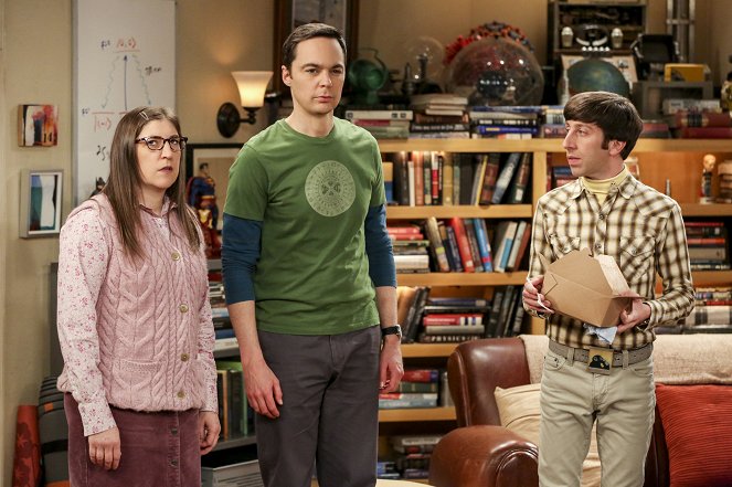 The Big Bang Theory - The Plagiarism Schism - Van film - Mayim Bialik, Jim Parsons, Simon Helberg