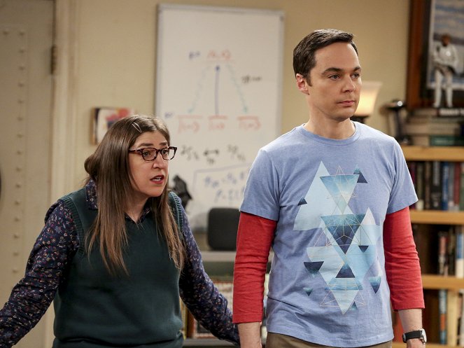 The Big Bang Theory - The Plagiarism Schism - Van film - Mayim Bialik, Jim Parsons