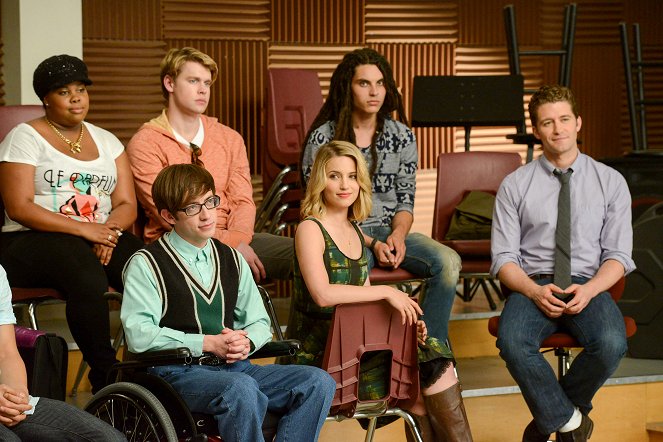 Glee - Zukunft voraus - Filmfotos - Amber Riley, Kevin McHale, Chord Overstreet, Dianna Agron, Samuel Larsen, Matthew Morrison
