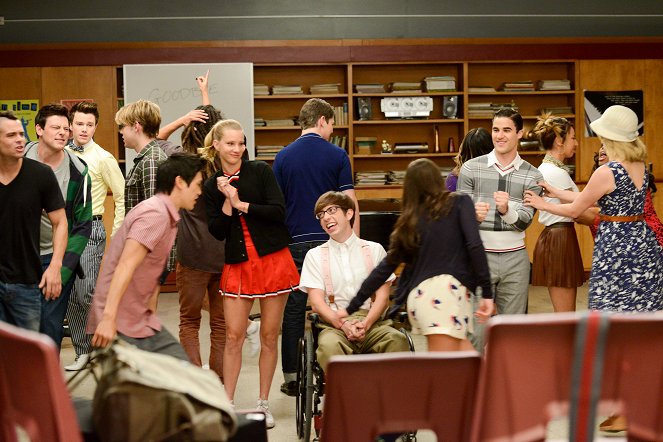 Glee - Sztárok leszünk! - A búcsú - Filmfotók - Cory Monteith, Chris Colfer, Heather Morris, Kevin McHale, Darren Criss