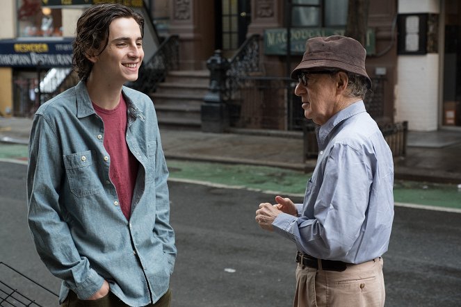 A Rainy Day in New York - Van de set - Timothée Chalamet, Woody Allen