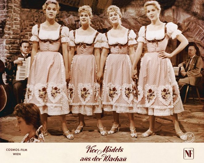 Vier Mädels aus der Wachau - Lobby Cards - Alice Kessler, Isa Günther, Jutta Günther, Ellen Kessler