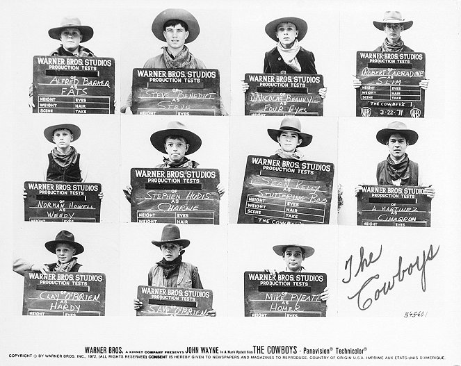 The Cowboys - Lobby Cards - Alfred Barker Jr., Steve Benedict, Nicolas Beauvy, Robert Carradine, Norman Howell, Stephen R. Hudis, Sean Kelly, A Martinez, Clay O'Brien, Sam O'Brien, Mike Pyeatt