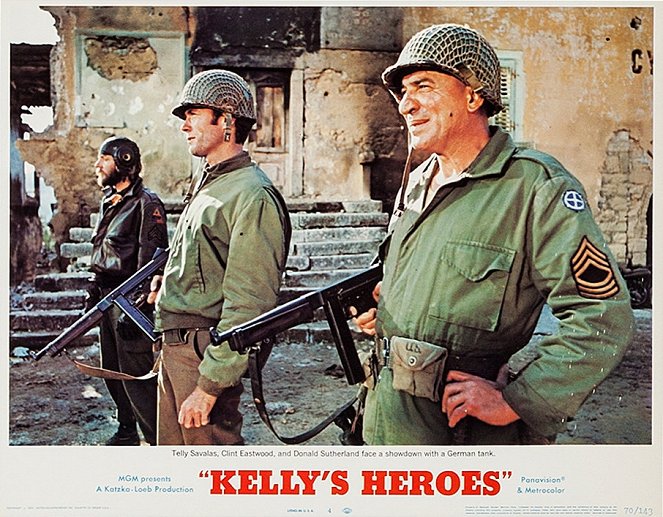 Kelly's Heroes - Lobbykaarten - Donald Sutherland, Clint Eastwood, Telly Savalas
