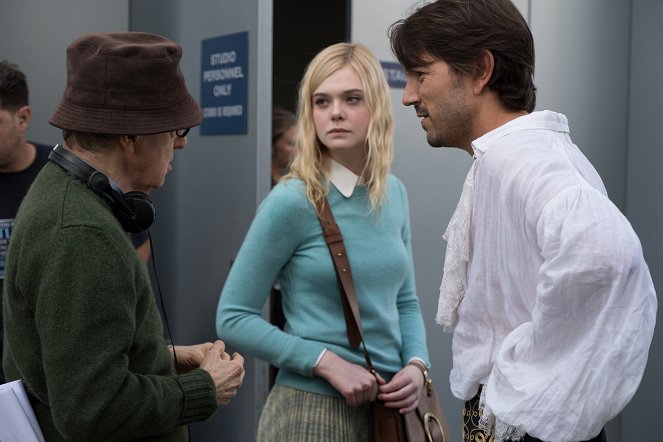 Daždivý deň v New Yorku - Z nakrúcania - Woody Allen, Elle Fanning, Diego Luna