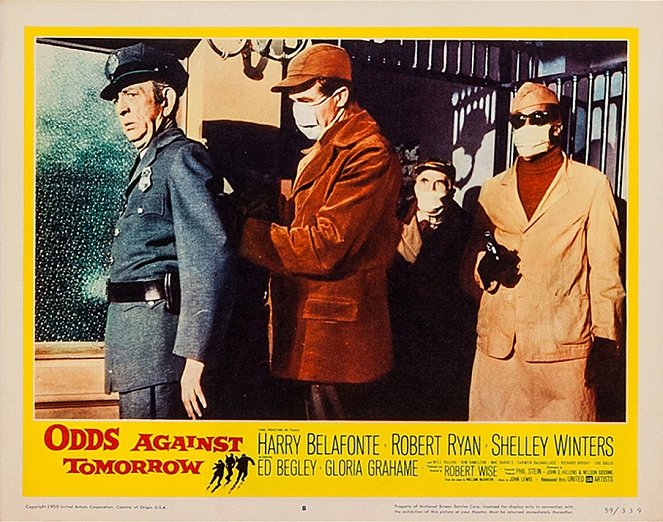 Odds Against Tomorrow - Lobby karty - Robert Ryan, Ed Begley, Harry Belafonte