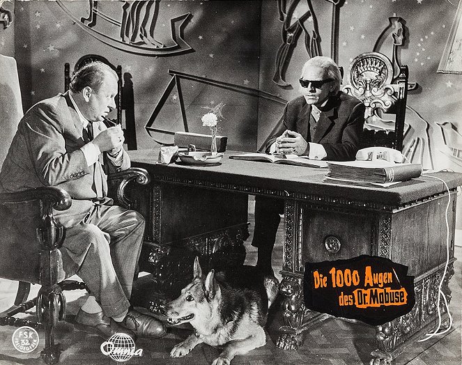 Die 1000 Augen des Dr. Mabuse - Cartões lobby - Gert Fröbe, Wolfgang Preiss