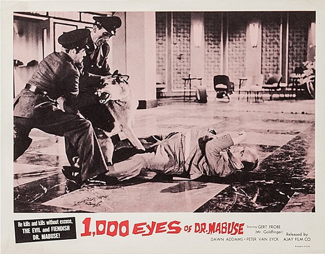 Die 1000 Augen des Dr. Mabuse - Cartões lobby