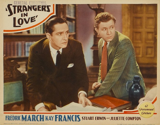 Strangers in Love - Fotocromos - Fredric March, Stuart Erwin