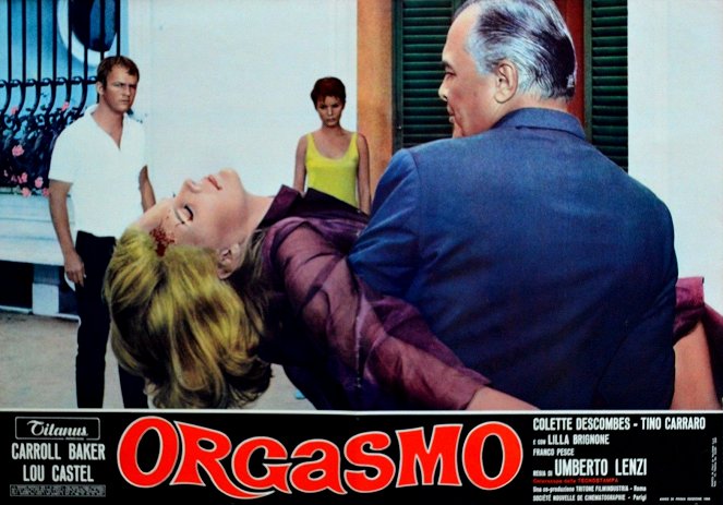 Orgasmo - Lobbykarten - Lou Castel, Carroll Baker, Colette Descombes