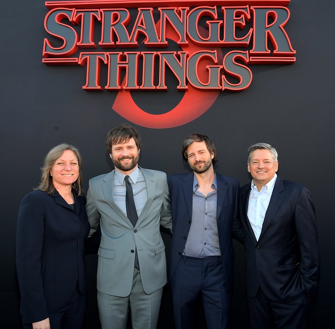 Stranger Things - Season 3 - Z imprez - Season 3 World Premiere - Ross Duffer, Matt Duffer, Ted Sarandos