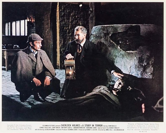 Sherlock Holmes contre Jack l'Eventreur - Cartes de lobby - John Neville, Anthony Quayle