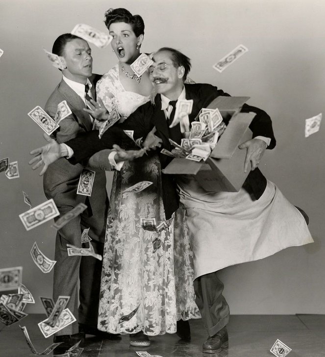 Doppeltes Dynamit - Werbefoto - Frank Sinatra, Jane Russell, Groucho Marx