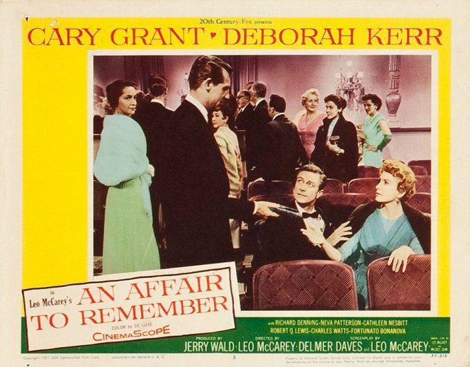 Niezapomniany romans - Lobby karty - Neva Patterson, Cary Grant, Richard Denning, Deborah Kerr