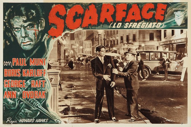 Scarface - Lobbykarten - Paul Muni, Vince Barnett