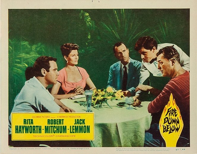 Fogo nos Trópicos - Cartões lobby - Jack Lemmon, Rita Hayworth, Robert Mitchum