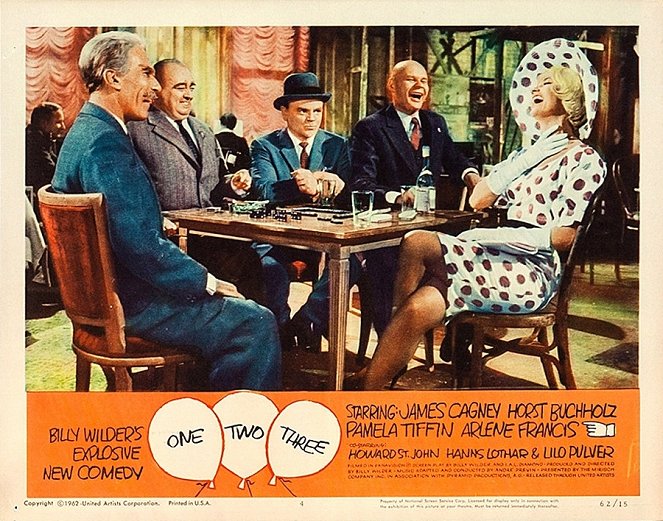 Um, Dois, Três - Cartões lobby - James Cagney, Ralf Wolter, Liselotte Pulver