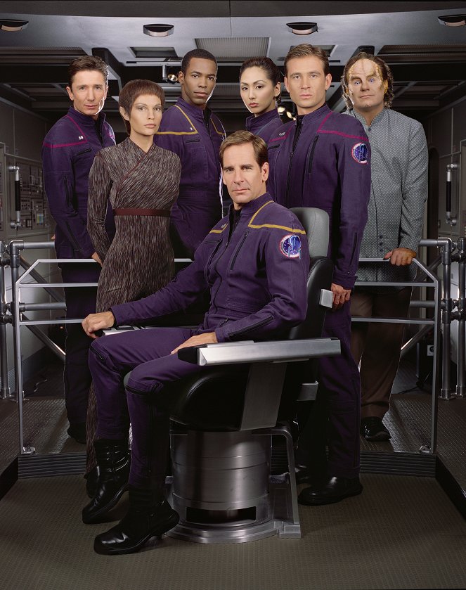 Star Trek: Enterprise - Season 1 - Promokuvat - Dominic Keating, Jolene Blalock, Anthony Montgomery, Scott Bakula, Linda Park, Connor Trinneer, John Billingsley