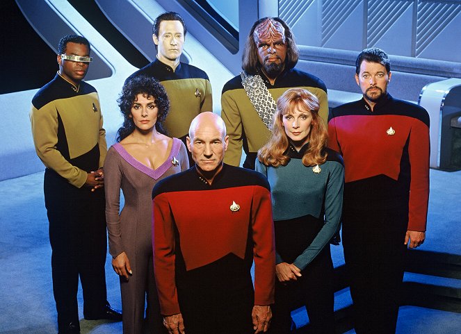 Star Trek: Az új nemzedék - Season 6 - Promóció fotók - LeVar Burton, Marina Sirtis, Brent Spiner, Patrick Stewart, Michael Dorn, Gates McFadden, Jonathan Frakes