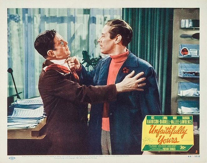 Unfaithfully Yours - Lobby karty - Rudy Vallee, Rex Harrison