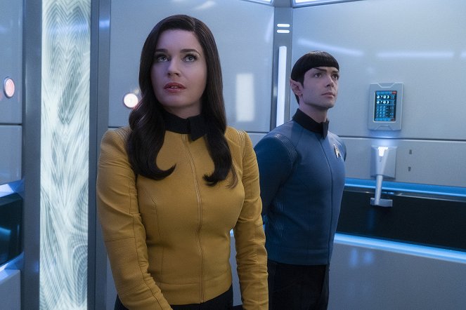 Star Trek: Short Treks - Q&A - Filmfotos - Rebecca Romijn, Ethan Peck