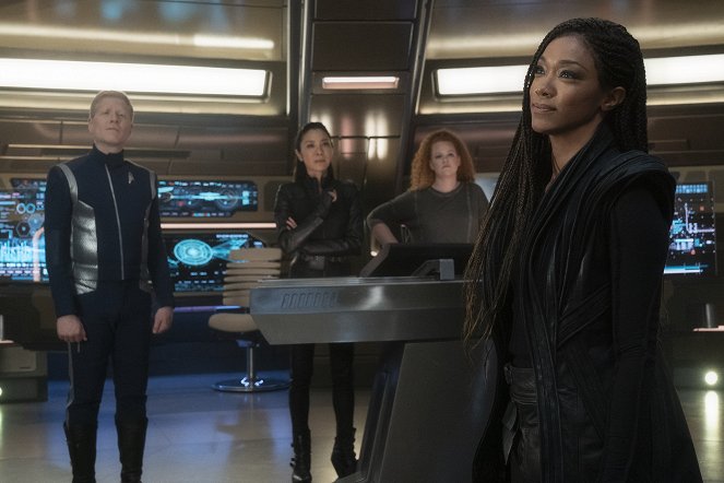 Star Trek: Discovery - People of Earth - Photos - Anthony Rapp, Michelle Yeoh, Mary Wiseman, Sonequa Martin-Green