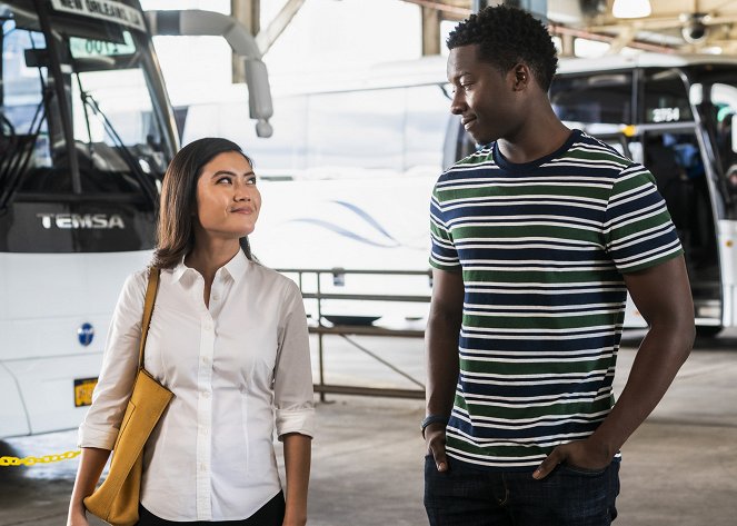 God Friended Me - Season 2 - All Those Yesterdays - Photos - Jessica Lu, Brandon Micheal Hall