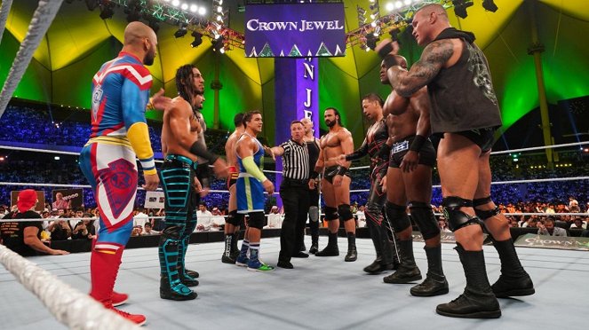 WWE Crown Jewel - Photos - Trevor Mann, Adeel Alam, Chas Betts, Andrew Galloway, Shinsuke Nakamura, Bobby Lashley, Randy Orton