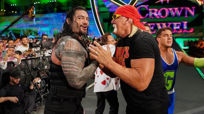 WWE Crown Jewel - Photos - Joe Anoa'i, Hulk Hogan, Chas Betts