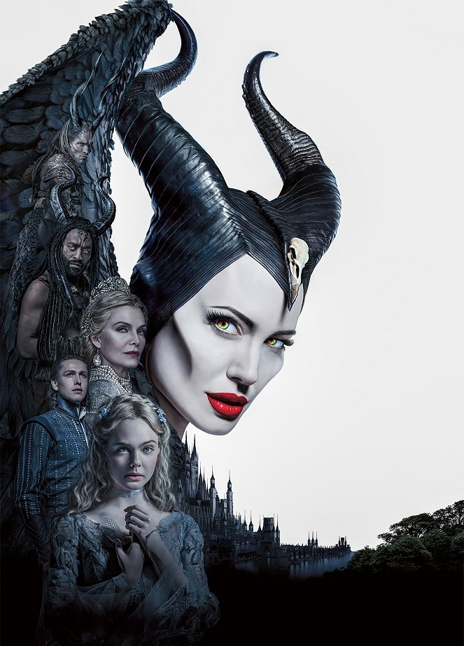 Maleficent - Mächte der Finsternis - Werbefoto - Harris Dickinson, Michelle Pfeiffer, Elle Fanning, Angelina Jolie