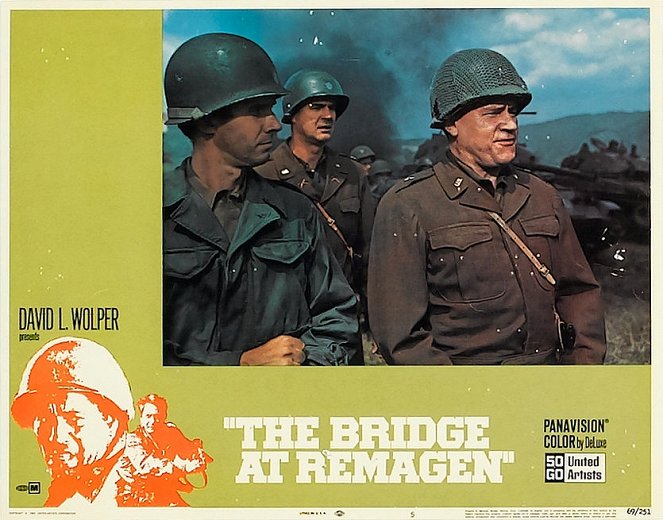 De brug bij Remagen - Lobbykaarten - Bradford Dillman, E.G. Marshall