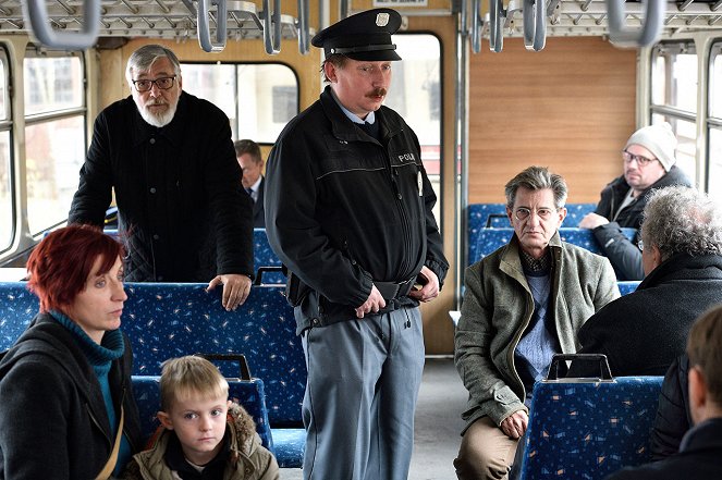 Strážmistr Topinka - Zločin ve vlaku - De filmagens - Jiří Bartoška, Robert Mikluš, Miroslav Noga