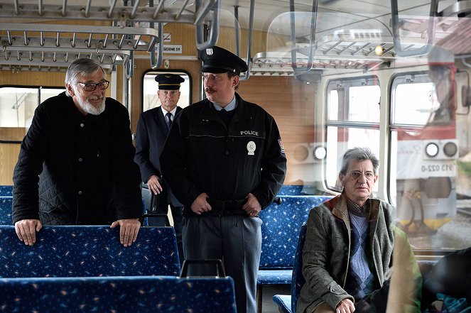 Strážmistr Topinka - Zločin ve vlaku - Tournage - Jiří Bartoška, Robert Mikluš, Miroslav Noga