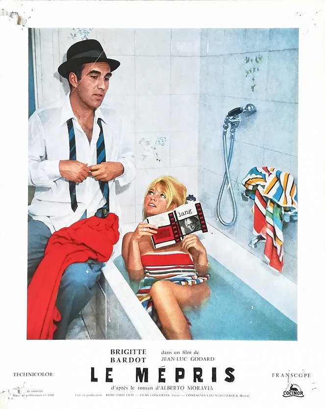 Le mépris - Lobbykarten - Michel Piccoli, Brigitte Bardot