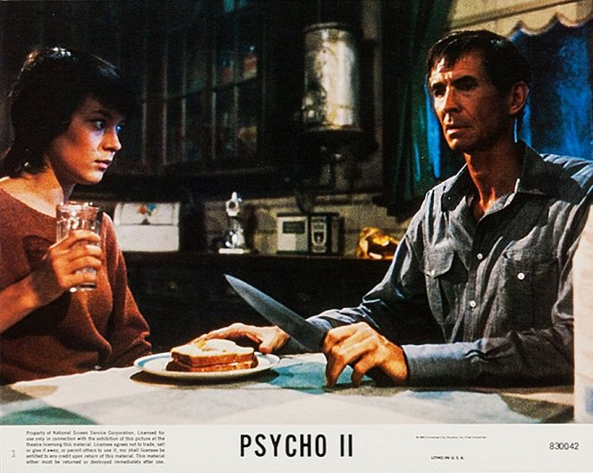 Psycho II - Lobbykaarten - Meg Tilly, Anthony Perkins