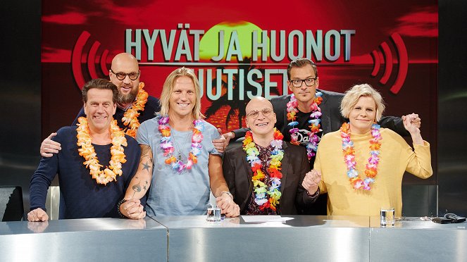 Hyvät ja huonot uutiset - Werbefoto - Mikko Kuustonen, Juha Vuorinen, Sami Kuronen, Riku Nieminen, André Wickström, Paula Noronen