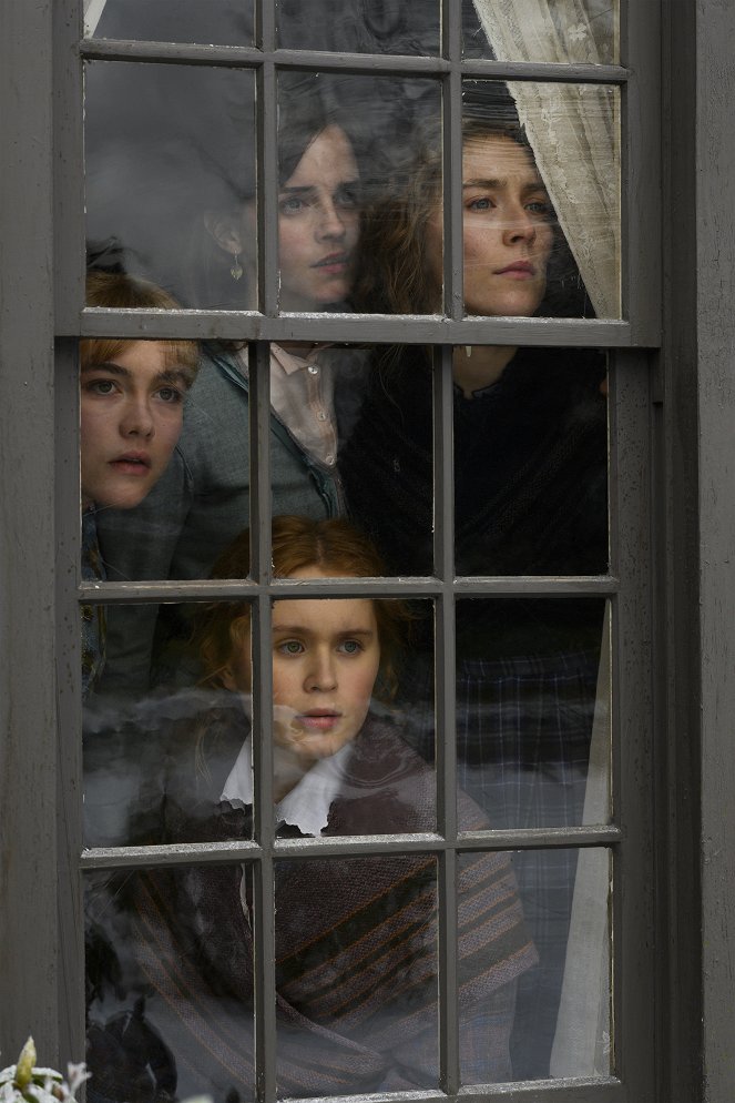 Malé ženy - Z filmu - Florence Pugh, Eliza Scanlen, Emma Watson, Saoirse Ronan