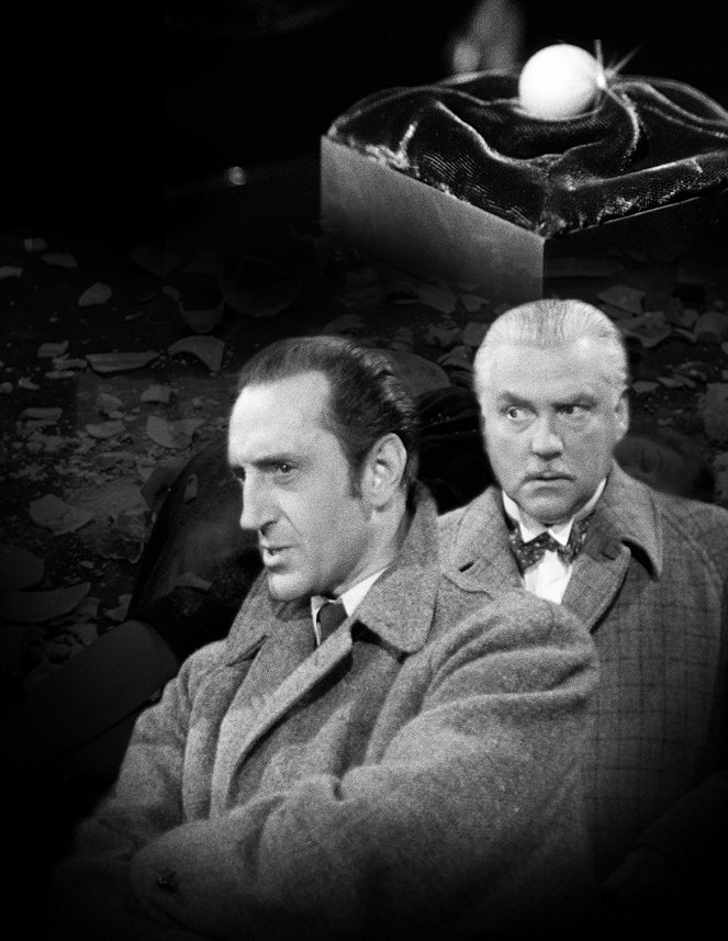 Sherlock Holmes: Die Perle der Borgia - Werbefoto - Basil Rathbone, Nigel Bruce