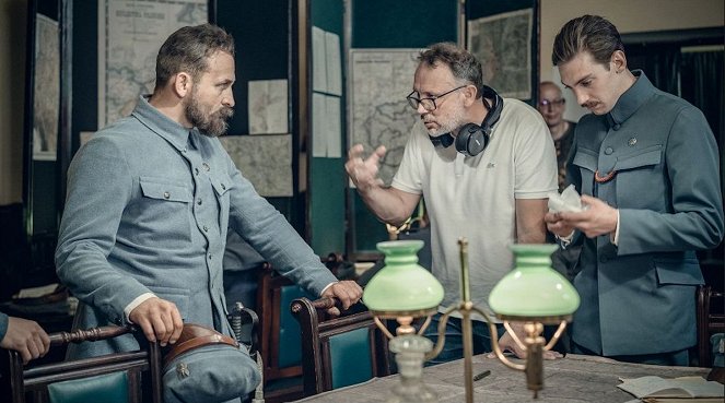Piłsudski - Dreharbeiten - Borys Szyc, Michal Rosa, Kamil Szeptycki