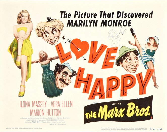 Love Happy - Cartões lobby - Marilyn Monroe