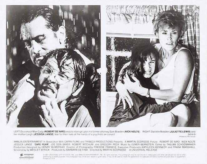 O Cabo do Medo - Cartões lobby - Robert De Niro, Nick Nolte, Juliette Lewis, Jessica Lange